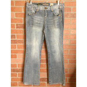 Freestyle Revolution Women's Baked Whisker Wash Boot Cut Jeans Blue Size 14